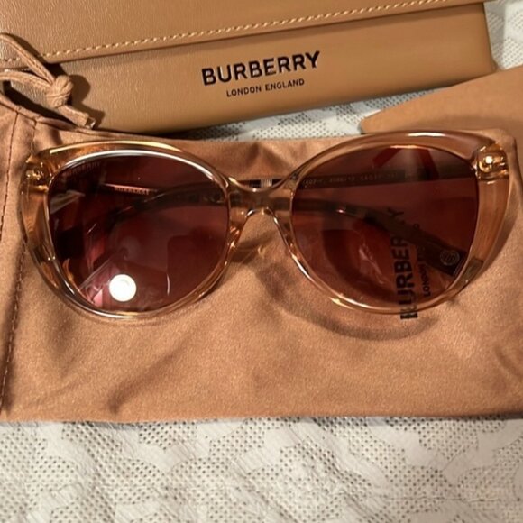 Burberry Women's Sunglasses ALL INCLUSIVE - B 4407-F - Tan and Peach Color - Picture 5 of 6